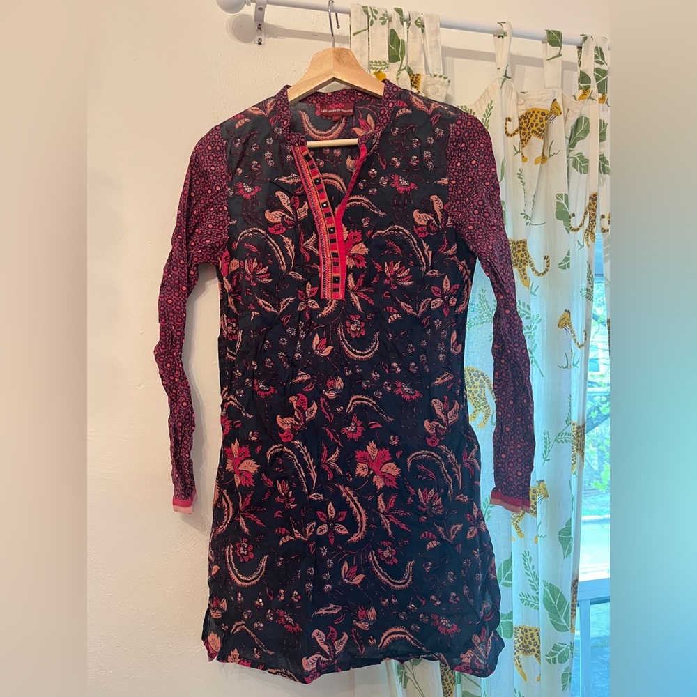 VGUC La Fiancee du Mekong long sleeve short dress /long shirt